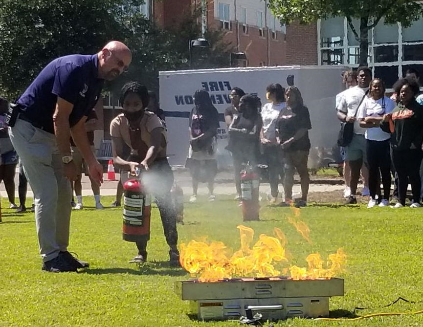 Greg fire extinguisher training.